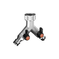 CLABER Presa a due vie regolabili in metallo 3/4"