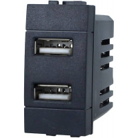 PRESA USB NERO COMPATIBILE  LIVING