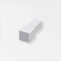 Alfer Angolo interno e esterno quadrato   Alluminio anodizzato  argento 10x11mm