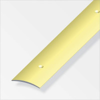 Alfer Profilo raccordo Coprisoglia 30 x 5 alluminio ottonato forato 2 m