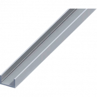 Profilo a U Alfer Aluminium 10x19,5x1,5mm, Lunghezza 1 Metro, Argento