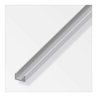 Profilo a U JDS Hardware Rothley - Alluminio Anodizzato - Argento, 10mm x 11,5mm x 1,5mm, Lunghezza 1 Metro (Confezione da 2)