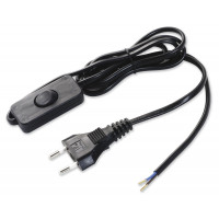 Prolunga con interruttore mt 1,5 nera  electraline 