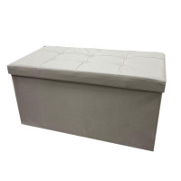 SIMILI PELLE UNITO BIG PUFF 76X38X38CM PERLA