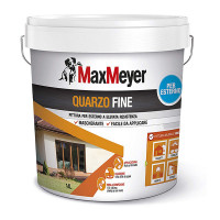 Maxmeyer pittura per esterni quarzo fine bianco flacone da 14 lt