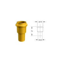 RACCORDO RIDOTTO PIOMBO/ PLASTICA D. 32/26