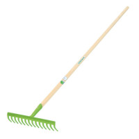 Rastrello 14 denti con manico in legno lunghezza cm130