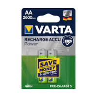 AA stilo recharge accu power 2.600 mah confezione da 2 pz 