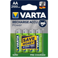 Aa stilo recharge accu power 2.100 mah confezione da 4 pz 