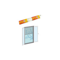 Roll zanzariera a rullo con frizione verticale colore bianco  140x170 cm 