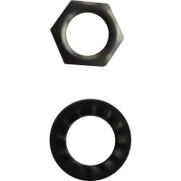 Rondelle 18mm con dadi esagonali 15mm, 10x1, set da 4 pezzi
