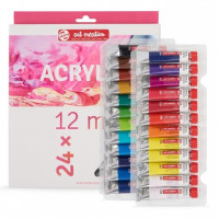 RT ArtCR Acryl Set 24 x 12ml - Set Completo di Colori Acrilici per Artisti