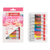 RT ArtCR Acryl Set 8 x 12ml - Set di Colori Acrilici di Alta Qualità