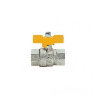 Rubinetto arresto gas a sfera da 1/2" ff con leva in alluminio