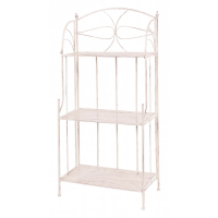 Scaffalle In Metallo 3 Ripiani Ophelia 58X28X120 Cm  bianco antico 