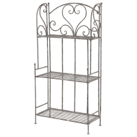 Scaffale In Metallo 3 Ripiani Jude 61X28X122 Cm Grigio Anticato