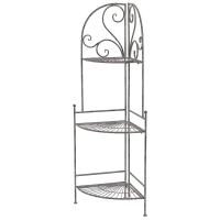 Scaffale Angolare 3 Ripiani Jude 49X36X122 Cm Metallo  grigio 