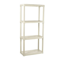 Scaffale a 4 Ripiani in Plastica - 60x30x133 cm