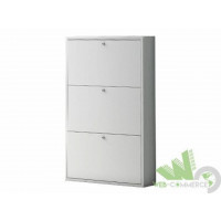 Scarpiera Slim 3 ante bianca 72,5x16x110 Ctf di Corbetta Tiziano & C.