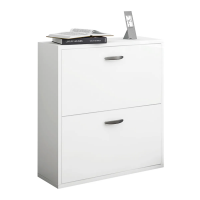 scarpiera doppia 2 ante con piedi bianco 73x25x80 cm 