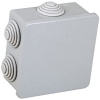 Electraline cassetta di derivazione da parete, misura 80x80 mm, ip44, grigio