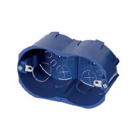 Electraline scatola a 3 posti, per parete in cartongesso, blu