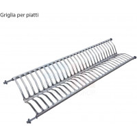SCOLAPIATTI IN ACCIAIO INOX CON VASCHETTA   55CM