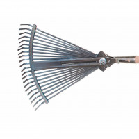 SCOPA FOGLIE REGOLABILE ZINCATA 22 DENTI PIATTI METODO 