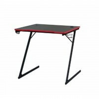 Scrivania Gaming nera/rossa 80x50x75 cm Dimo