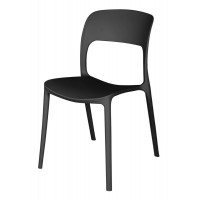 Sedia in polipropilene Band nera 40x42 Biacchi Ettore