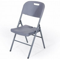 Sedia pieghevole grigia in plastica 45x50x88 cm Biacchi Ettore