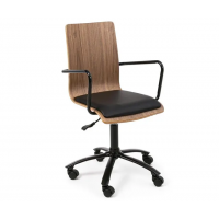 Sedia da ufficio Office Marrone Nero  51x58x100 cm 
