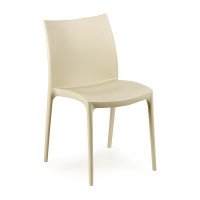 Sedia zip impilabile beige 46 x 54 x 82 cm 