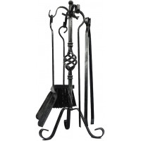 Set per caminetto 5 pezzi Blinky in ferro battuto 