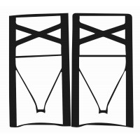 Set 2 gambe panca set birreria 43x23x2.5 cm Biacchi Ettore
