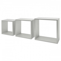 Set 3 cubi Kimono mdf alluminio 30 x 30 x12 cm
