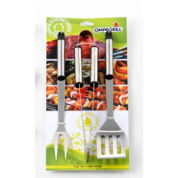 Set 3 pz. Acciaio Inox Utensili Barbecue