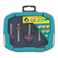 Wolfcraft Set di frese sagomate TCT - Supporti per fresatura Diametro codolo 8 mm