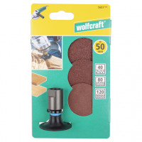 Wolfcraft Set di platorelli per smerigliatrice angolare D.50 mm , 4 pezzi 