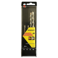 STANLEY PUNTA ELICOIDALE SDS PLUS IN SET DA 4 PZ DA D.5-10 MM 