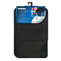 Lampa Drena 4, serie tappeti universali 4 pezzi - Nero
