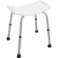 SGABELLO DOCCIA SILVER/BIANCO 56X48