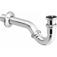 Idro-bric Sifone ispezionabile per lavabo e bidet, ghiera di attacco alla piletta in ottone cromato 1” - ø 26x250 mm 