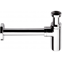 Sifone per Lavabo Design Tondo Alto 1-1/4" Metallo Cromo