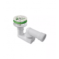 Idro-bric Sifone ribassato orientabile per piatti doccia Scarico filettato da 1”1/2 - ø 40 mm in polipropilene