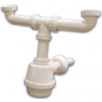 SIFONE PLASTICA 2 VIE DA 1" 1/2"