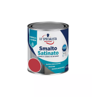 Lo specialista Smalto acqua satinato flacone da 500 ml rosso 