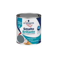 Smalto brillante all'acqua grigio scuro flacone da 0,5 lt