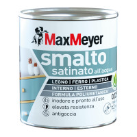 Smalto Acqua P. Satinato - Marrone - Flacone da 0,125 Litri