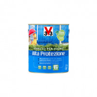V33 smalto per legno protettivo e nutriente all' acqua colore bianco flacone da 2.5 lt 